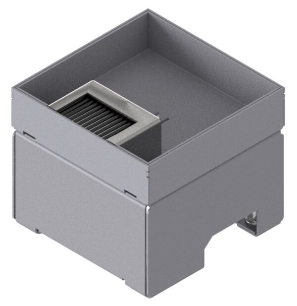 Produktbild UBD 132 302  -  Unterflur-Bodendose UBD 130 inkl. Deckel mit Kante, geschlossen, 30mm Vertiefung und 1 Bürstenauslass